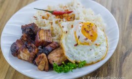 如何烹饪Liempo Sinangag在Itlog Meal